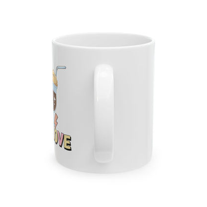 Bedruckte Kaffeetasse – 11oz (330 ml) – „True Love“ – robust & stilvoll