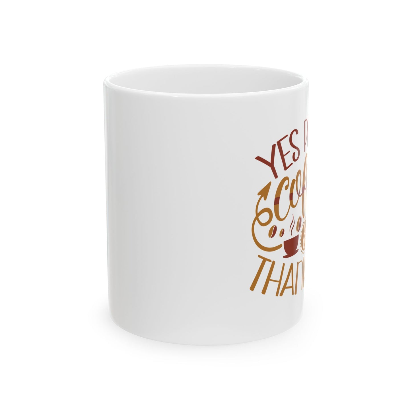 Bedruckte Kaffeetasse – 11oz (330 ml) – „Yes Please“ – robust & stilvoll