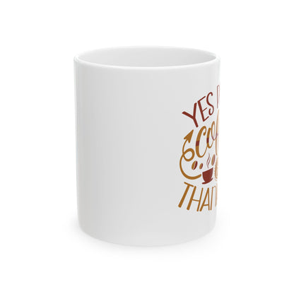 Bedruckte Kaffeetasse – 11oz (330 ml) – „Yes Please“ – robust & stilvoll