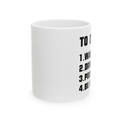 Bedruckte Kaffeetasse – 11oz (330 ml) – „To Do“ – robust & stilvoll