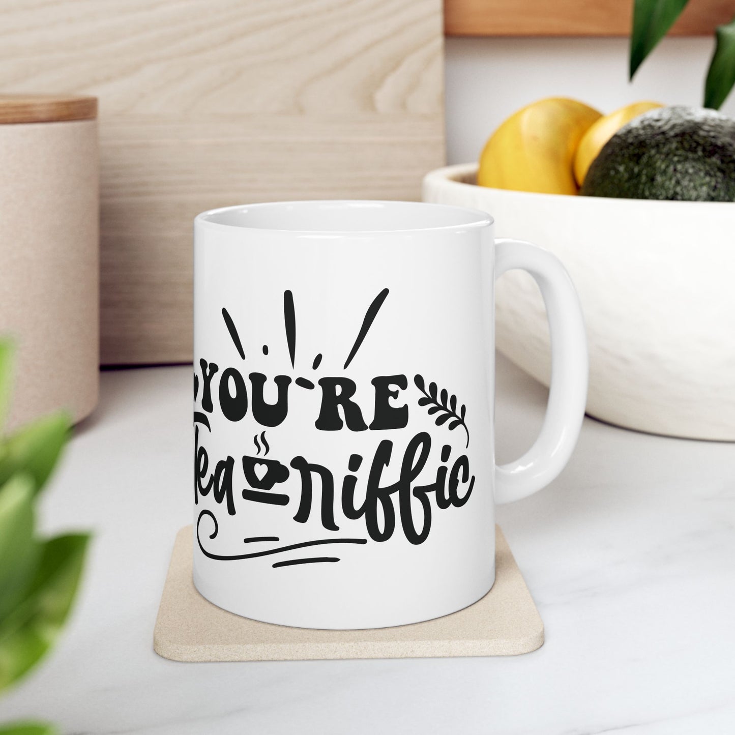 Bedruckte Kaffeetasse – 11oz (330 ml) – „Tea-Riffic 2“ – robust & stilvoll