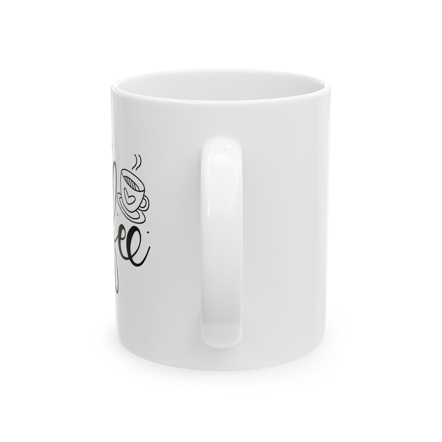 Bedruckte Kaffeetasse – 11oz (330 ml) – "But First" – robust & stilvoll