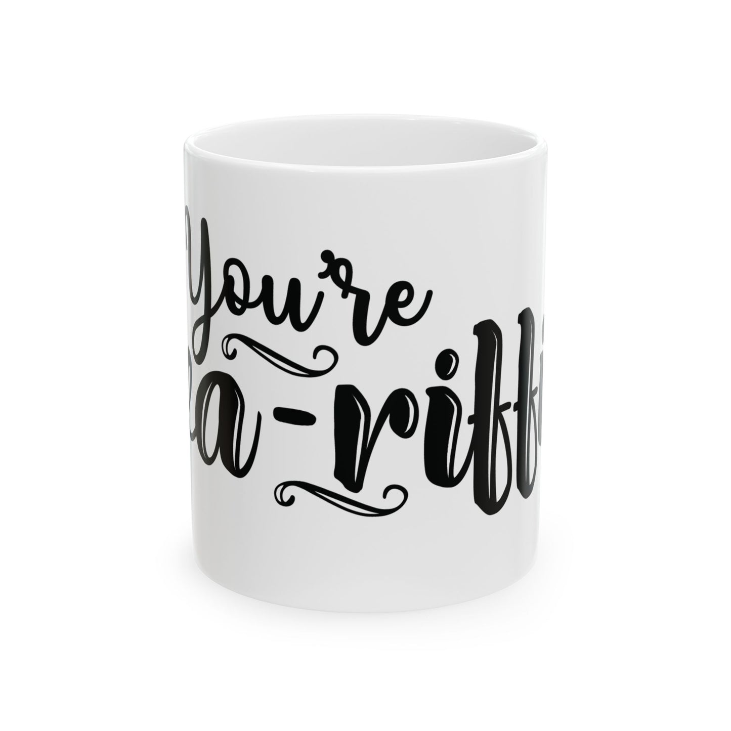 Bedruckte Kaffeetasse – 11oz (330 ml) – „Tea-Riffic 8“ – robust & stilvoll
