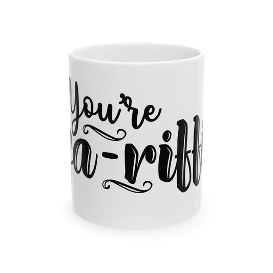 Bedruckte Kaffeetasse – 11oz (330 ml) – „Tea-Riffic 8“ – robust & stilvoll