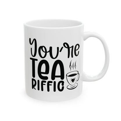 Bedruckte Kaffeetasse – 11oz (330 ml) – „Tea-Riffic 3“ – robust & stilvoll