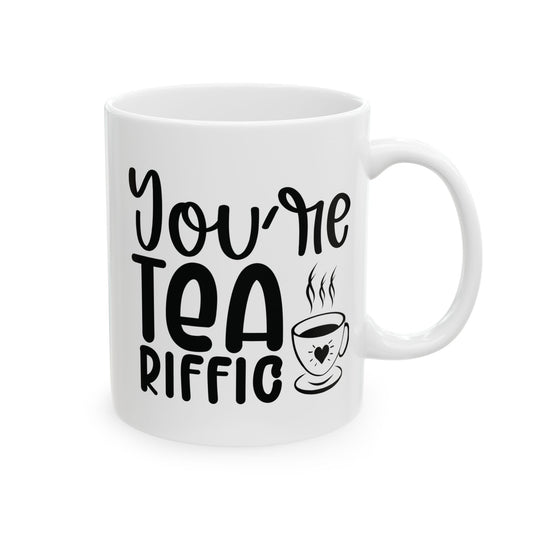 Bedruckte Kaffeetasse – 11oz (330 ml) – „Tea-Riffic 3“ – robust & stilvoll