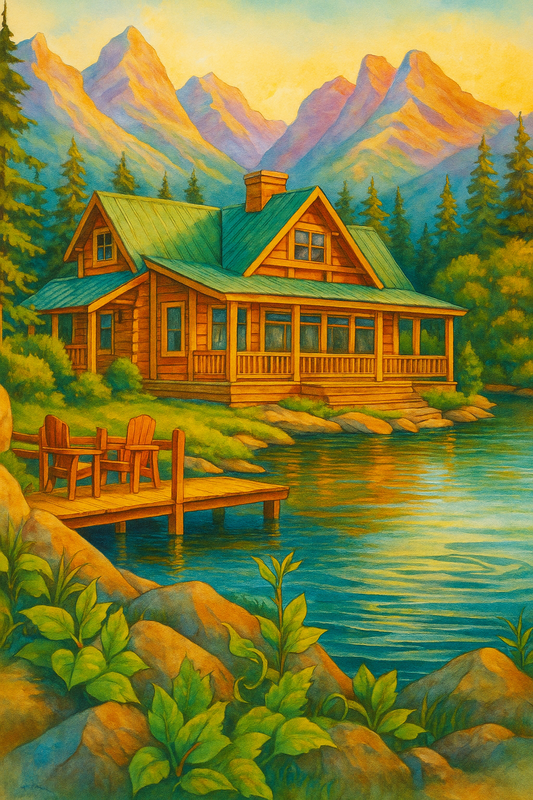 Verträumte Hütten – Das Malbuch mit 50 idyllischen Cabins aus aller Welt 🖍️🌲