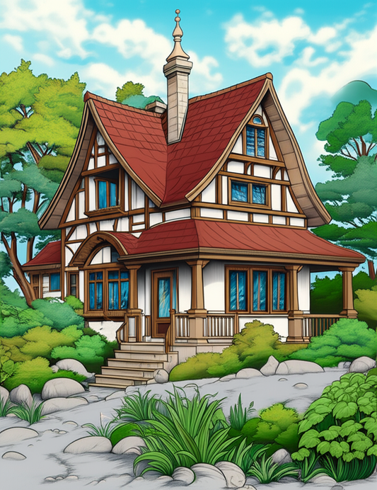 🏡 Landleben zum Ausmalen – Das Malbuch mit 50 traumhaften Country-Häusern 🌻🎨