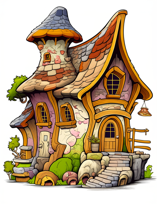 🏡✨ Feenzauber – Das Malbuch mit 50 magischen Fairy Houses 🌸🖍️
