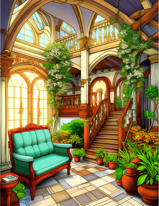 🏰✨ Welten hinter Türen – Das Malbuch mit 50 fantastischen Fantasy Interiors 🎨🔮