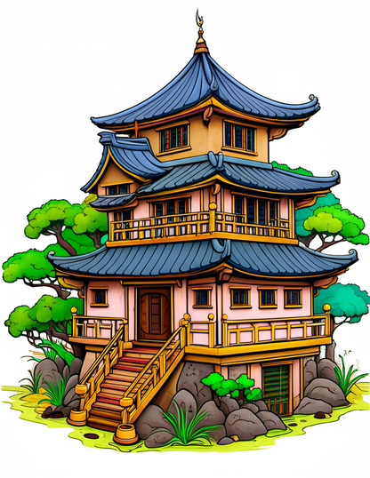 🏮🐉 China Lacht – Das Malbuch mit 50 witzigen und wundersamen China-Häusern 🎨🧧