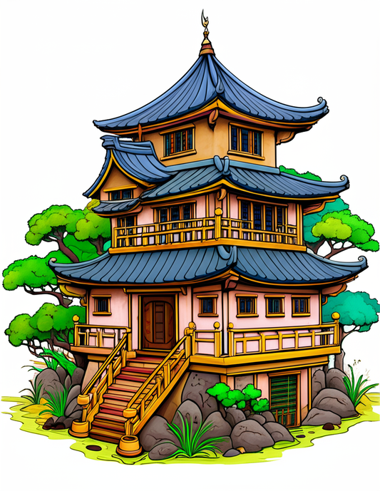 🏮🐉 China Lacht – Das Malbuch mit 50 witzigen und wundersamen China-Häusern 🎨🧧