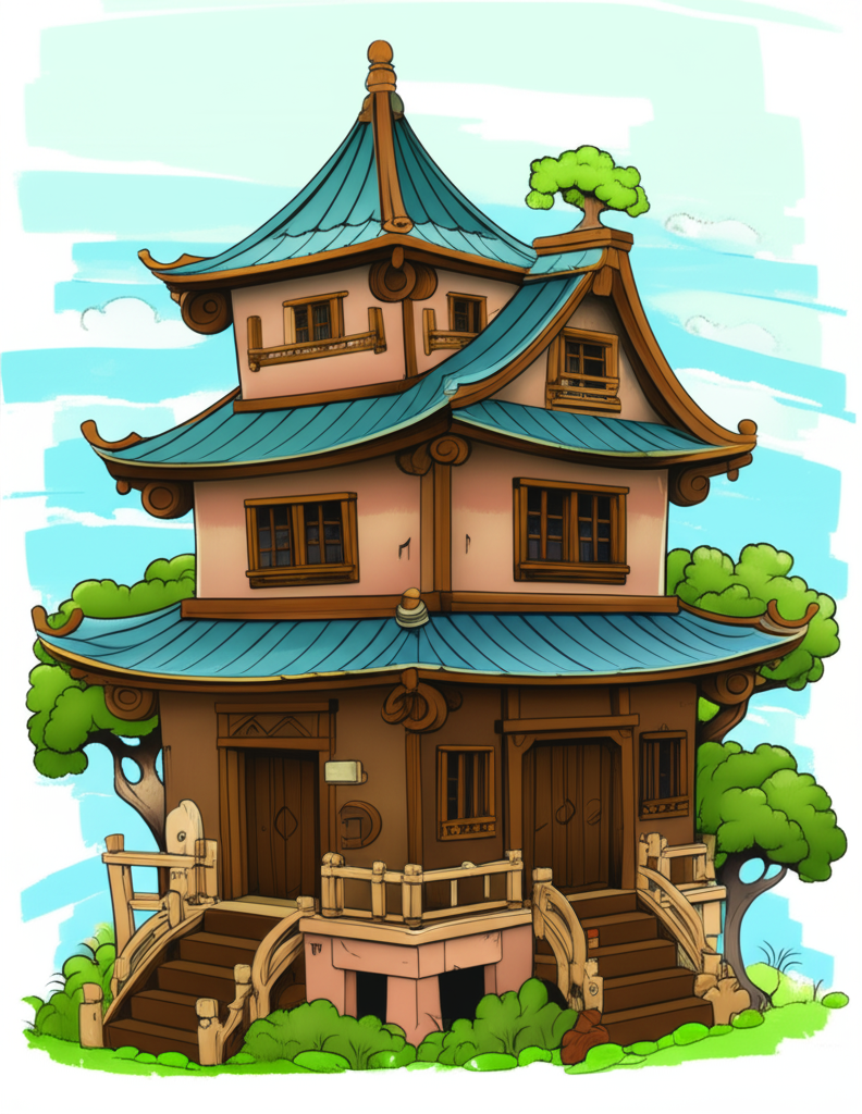 🎎🏯 „Kawaii & Kreativ – Malbuch mit 50 witzigen Japan-Häusern für Kinder & Erwachsene“ 🎨🍣