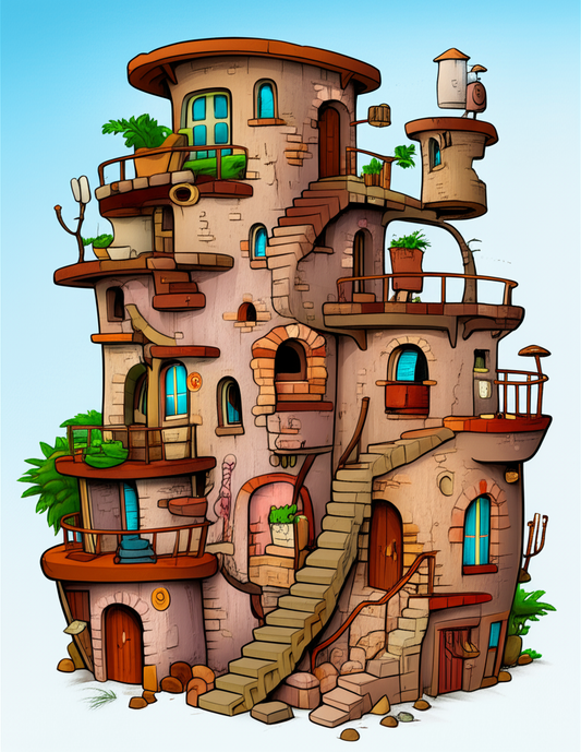 🌴🗿 „Maya Madness – Malbuch mit 50 witzigen Maya-Häusern für Kinder & Erwachsene“ 🎨🌞