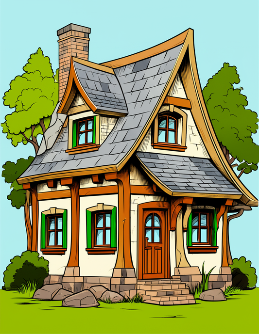🏡🦌 „Skandinavischer Spaß – Das Schweden-Malbuch mit 50 lustigen Häusern für Kinder & Erwachsene“ 🎨❄️