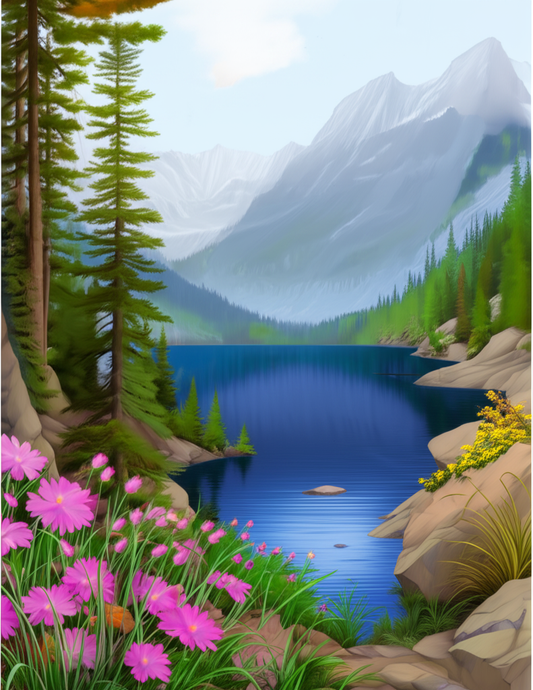🏞️🎨 „Farben der Natur – Malbuch mit 50 beeindruckenden Landschaftsmotiven“ 🌄🖌️