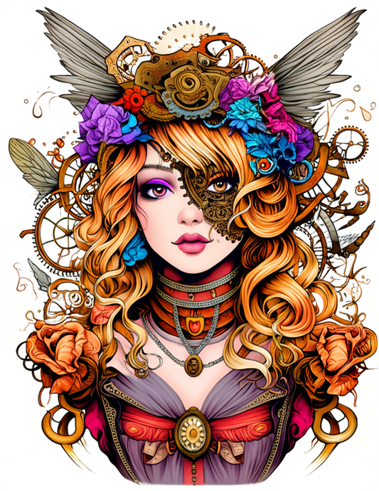 ⚙️🧚‍♀️ „Feenzauber & Zahnräder – Das Malbuch mit 50 magischen Steampunk Fairy Motiven“ 🎨🔩