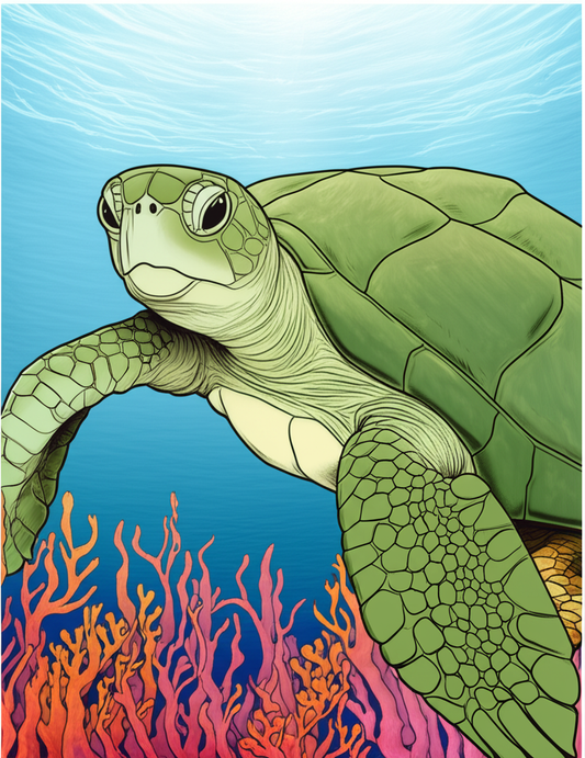 🐢🎨 „Turtly Awesome – Das Malbuch mit 50 einzigartigen Schildkröten-Motiven“ 🌊🖌️
