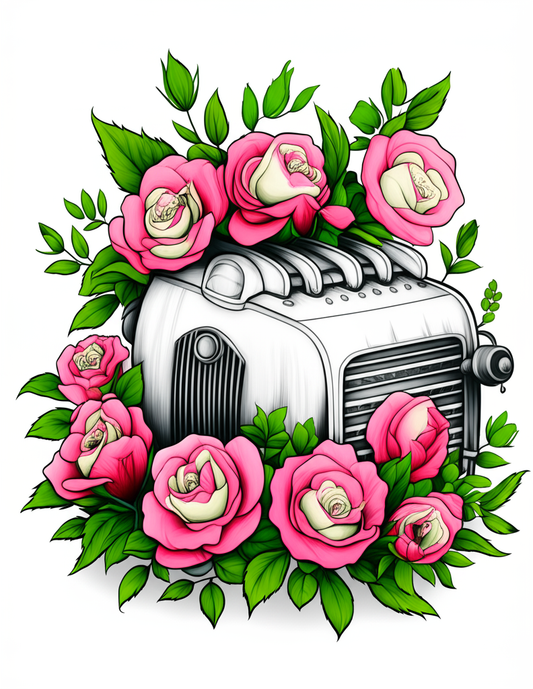 🌸📜 „Blütenpracht im Retro-Stil – Das Malbuch mit 50 eleganten Vintage Flower Motiven“ 🎨🌿