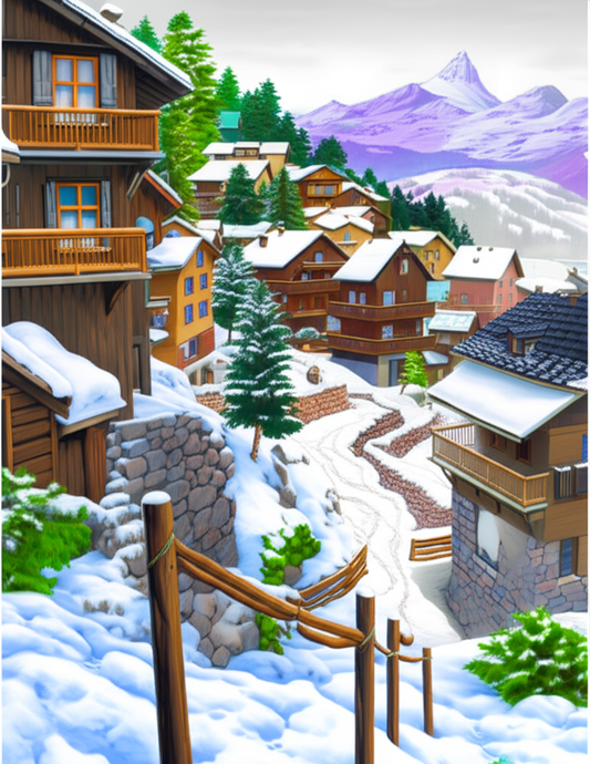❄️🏘️ „Winterzauber – Das Malbuch mit 50 verträumten Winterdorf-Motiven“ 🎨☃️